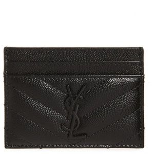 YSL monogram leather card case